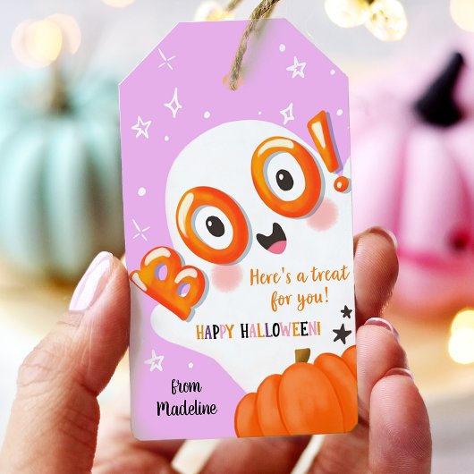 Boe! Halloween Schattig spook voor jou favoriet Cadeaulabel