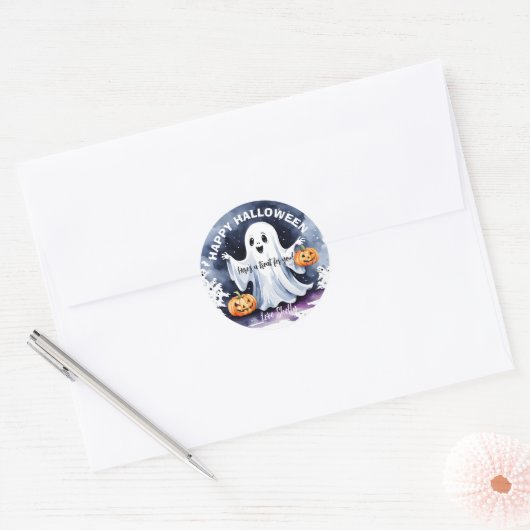 Boe! Happy Ghost Halloween sticker (Envelop)
