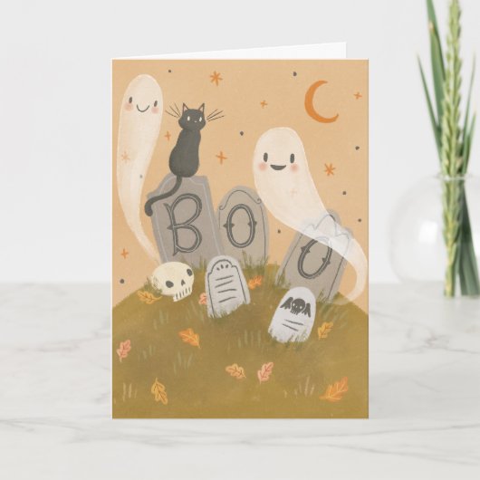 Boe! Happy Halloween Note Kaart (Voorkant)