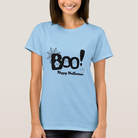 Boe! Happy Halloween Vrouwen T-shirt (Voorkant)