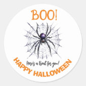 Boe! Happy spider web Halloween sticker (Voorkant)