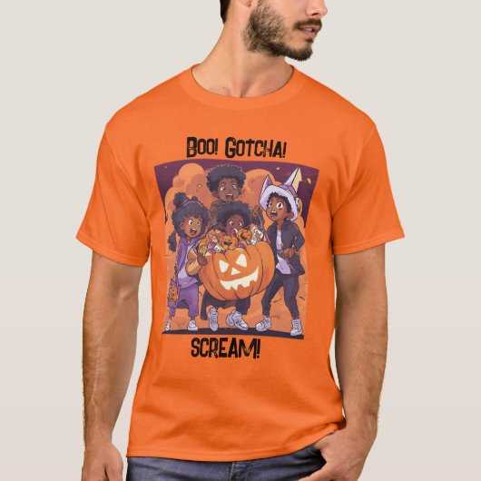 "Boe! Hebbes! Schreeuw! Halloween T-shirt (Voorkant)