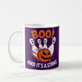 Boe! Het is een Strike Grappige Halloween Bowling Koffiemok (Links)