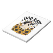Boe Hoe Koe Geest Westerse Halloween Notitieblok (Linkerzijde)