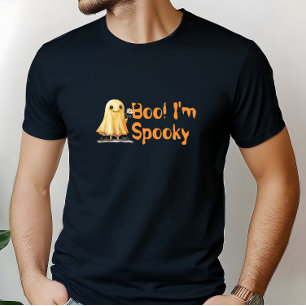 Boe! Ik ben Spooky glimlach geest oranje T-shirt