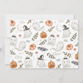 Boe! Ik ben twee Halloween verjaardag foto uitnodi Kaart (Achterkant)