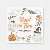 Boe! Ik ben twee Halloween Verjaardag servetten (Voorkant)