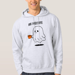 Boe Ik Heb Koffie Nodig Grappige Spook Grafische H Hoodie