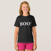 Boe! in vetgedrukte letters voor Halloween T-shirt (Voorkant volledig)