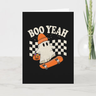 Boe Ja Geest Skateboarden Grappig Halloween Spoken Kaart
