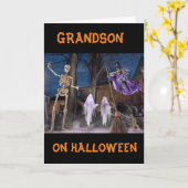 "BOE JE KREEGT" **KLEINKIND** GELUKKIGE HALLOWEEN  KAART (Gele Bloem)