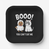 Boe! Je Kunt Me Niet Opeten Honden En Katten Grapp Papieren Bordje (Voorkant)