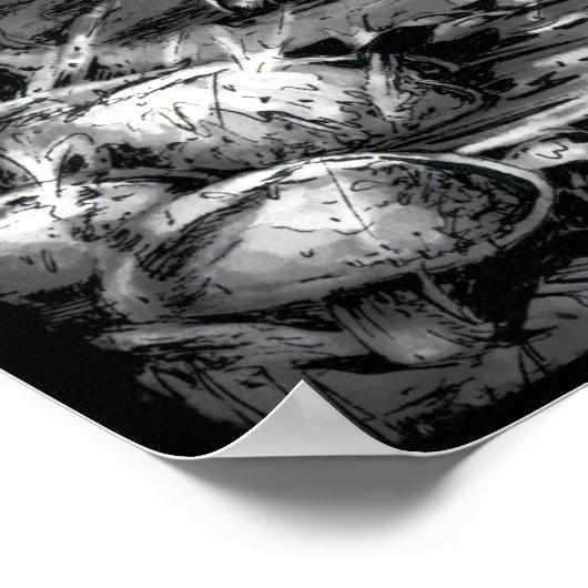 Boe Kat gevangen in een Poster van het Storm van d (Hoek)