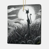 Boe-Kat in het moonlight-keramisch Ornament (Links)