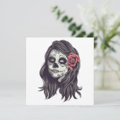 Boe-medelijden Dia de los Muertos Party | Uitnodig Kaart (Staand voorkant)
