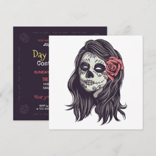 Boe-medelijden Dia de los Muertos Party   Uitnodig Kaart
