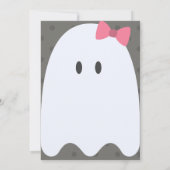 Boe! Meisjes Halloween Verjaardagsfeestuitnodiging Kaart (Achterkant)