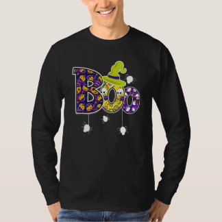 Boe met heksenhoed Spinnen Pompoen Jongens Kindere T-shirt