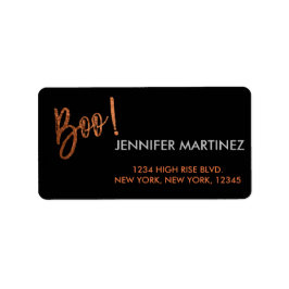 Boe! Modern Halloween adreslabel Etiket