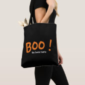 Boe! Moderne aangepaste Halloween naam Tote Bag (Dichtbij)