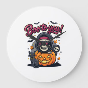 Boe naar Jou Halloween Skelet Pompoen Grote Klok