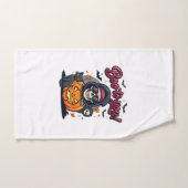 Boe naar jou Halloween skelet pompoen Handdoek (Handdoek)