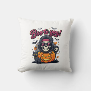 Boe naar Jou Halloween Skelet Pompoen Kussen