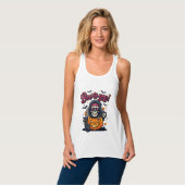 Boe naar jou Halloween skelet pompoen Tanktop (Volledige Voorkant)