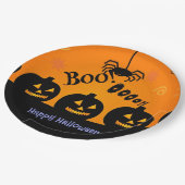 Boe! Ooooh! Fijne Halloween! Papieren Bordje (Gekanteld)