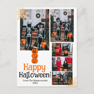Boe pompoen jack-o-lantern gelukkig Halloween 5 fo Feestdagenkaart