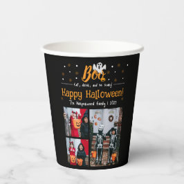 Boe pompoen jack-o-lantern Halloween fotocollage Papieren Bekers