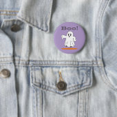 Boe! Schattig spook grappige halloween knop Ronde Button 5,7 Cm (In situ)