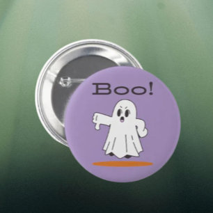 Boe! Schattig spook grappige halloween knop Ronde Button 5,7 Cm