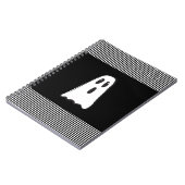 BOE! Schattig Spook Halloween Zwart Wit Notitieboek (Linkerzijde)