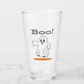 Boe! Schattig spookbeeld Funny Halloween pintglas Glas (Voorkant)