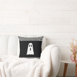 BOE! Schattige Spookachtige Geest Halloween Zwart  Kussen