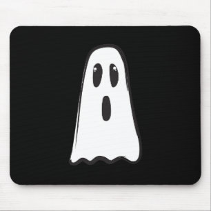 BOE! Schattige Spookachtige Geest Halloween Zwart Muismat