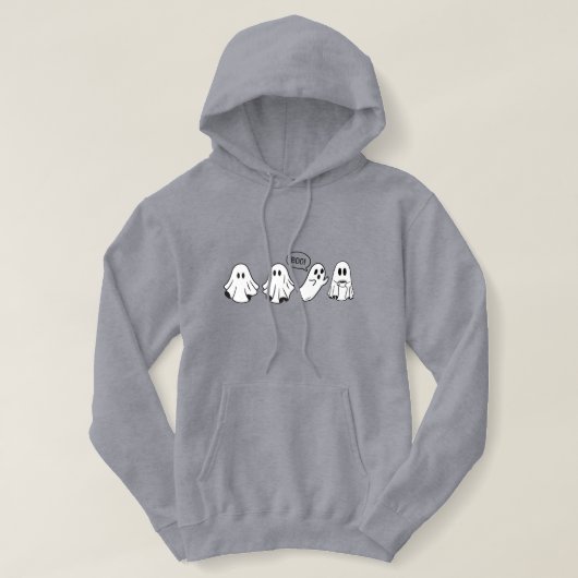 BOE! Schattigee geest, Halloween geest Hoodie (Design voorkant)