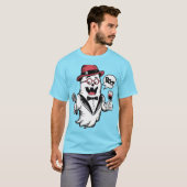 Boe! Schattigee Halloween Spooky T Shirt Design (Voorkant volledig)