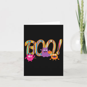 Boe! Schattigee monsters grappig grillige Hallowee Kaart