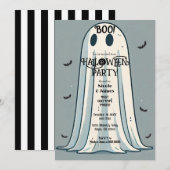 BOE! Sheet Ghost  Green Halloween Kaart (Voorkant / Achterkant)