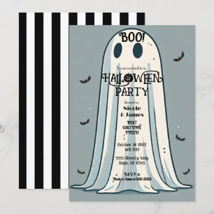 BOE! Sheet Ghost  Green Halloween Kaart