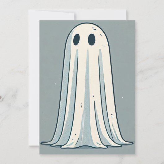 BOE! Sheet Ghost  Green Halloween Kaart (Achterkant)