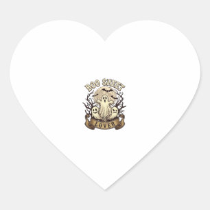 Boe Sheet Liefhebber Halloween Geesten Maan Vleerm Hart Sticker