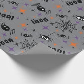 Boe! Spider Cobweb Spooky Naadloos inpakpapier (Hoek)