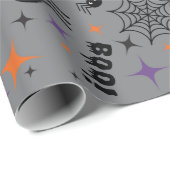 Boe! Spider Cobweb Spooky Naadloos inpakpapier (Rol Hoek)