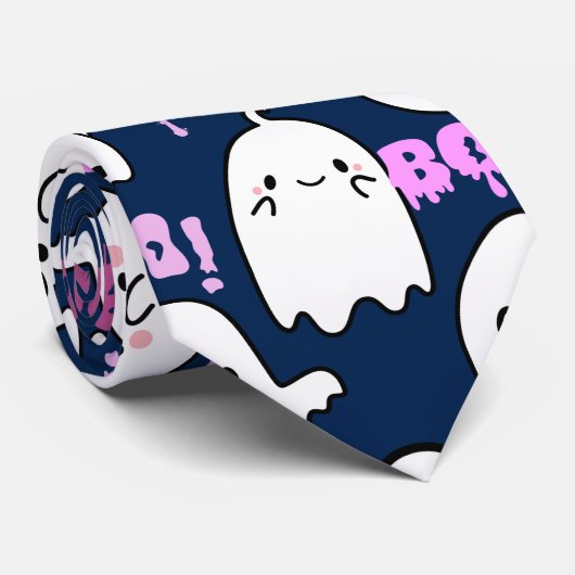 Boe, spookachtige feel.b D Blue BG Stropdas (Opgerold)