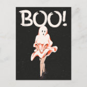 Boe! spookkostuum Halloween Feestdagenkaart (Voorkant)