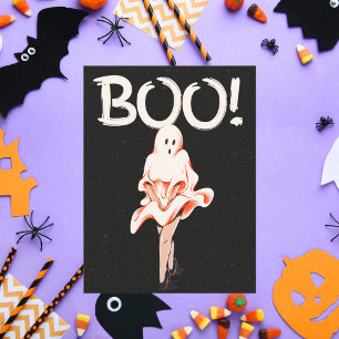 Boe!  spookkostuum Halloween Feestdagenkaart