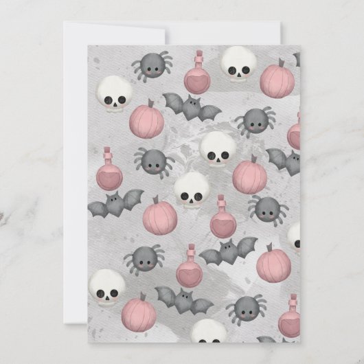 Boe! Spooktacular kids verjaardagsfeestje Kaart (Achterkant)